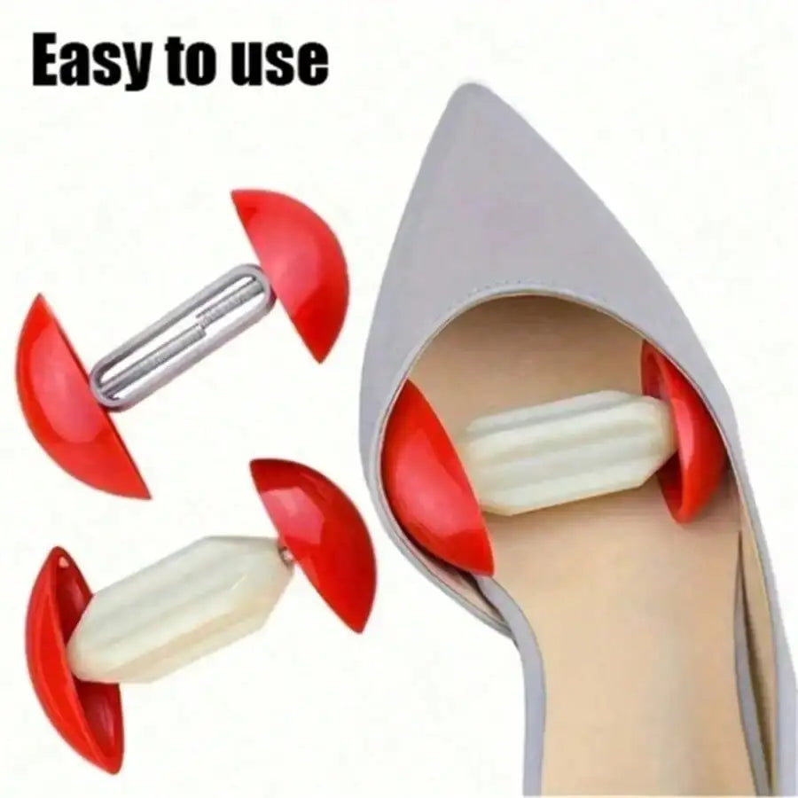 1pair Mini Shoe Stretcher Adjustable Width Extender Toe Rack Portable Shoe Anti-Wrinkle Plastic Shoe Stretcher Easy To Use Quake