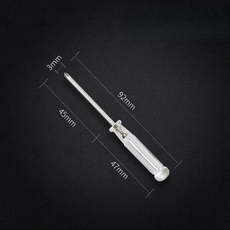 1pcs Mini Transparent Handle Screwdriver Portable Phillips Slotted Screwdriver for Home Repair DIY Hand Tool Quake