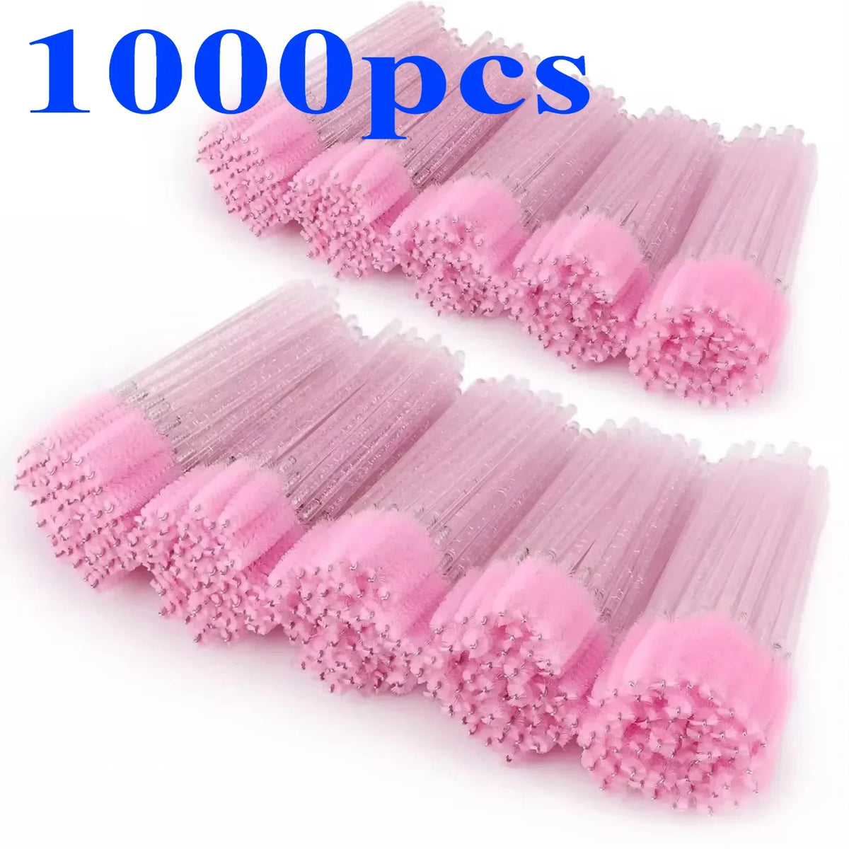100/500/1000pcs Wholesale Eye Beauty Tools Disposable Mascara Wands Eyelash Brush Lash Extension Colorful Spoolies for Eyebrow Quake M93 Pink 1000pcs