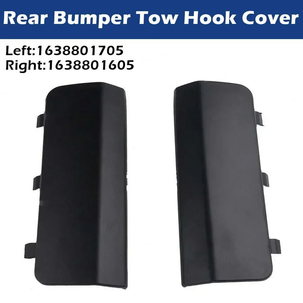 For Benz ML-Class ML320 ML350 ML430 ML500 ML55 AMG Pair Car Left Right Rear Bumper Tow Hook Cover 1638801705 1638801605 Replace Quake