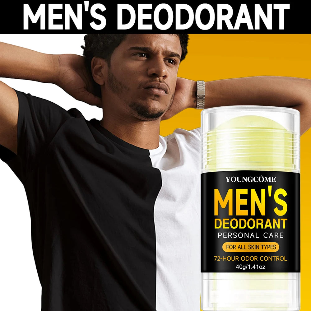 Men's Deodorant Stick Anti Sweating Keep Drying Lasting Fragrance Remove Armpit Odor Underarm Refresh Sticks Fade Body Odor Quake