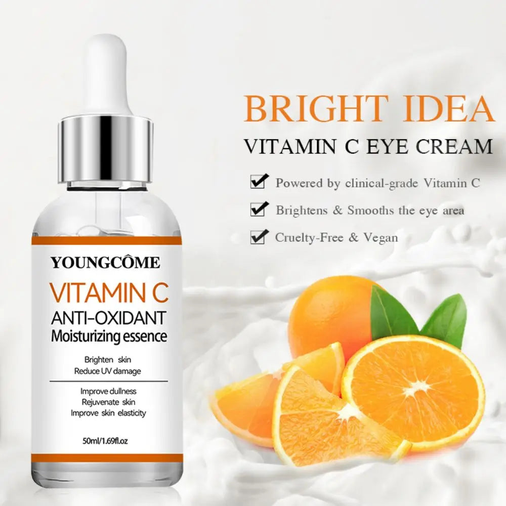 YOUNGCOME Vitamin C Facial Essence Contains Hyaluronic Acid Dark Spot Remover Moisturizing Repair Anti-aging Essence Quake