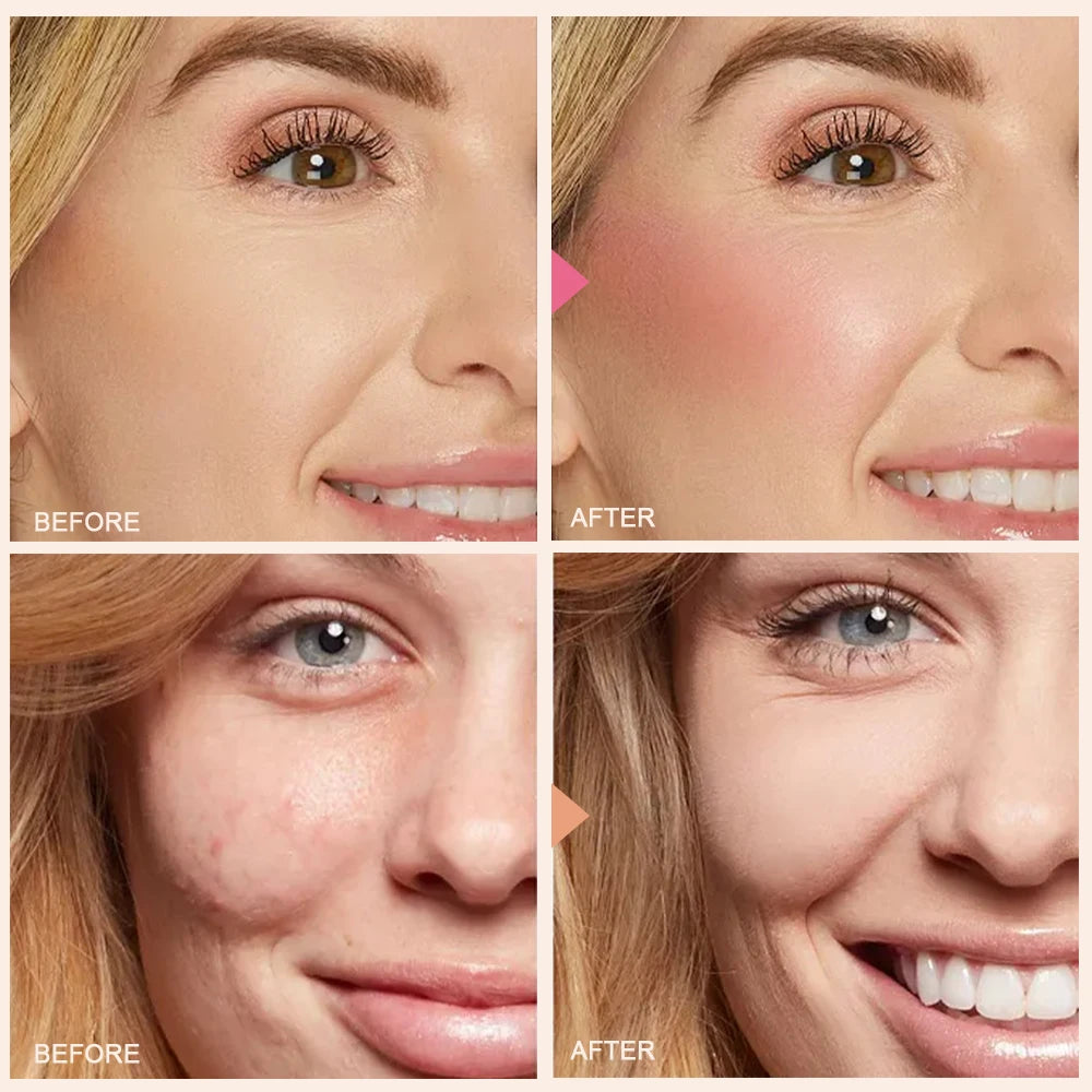 4 Color Liquid Blush 5ml Long-Lasting & Blendable Vegan Cheek TintNatural Flush to Bold Glow | Dewy & Matte Finish Face Makeup Quake