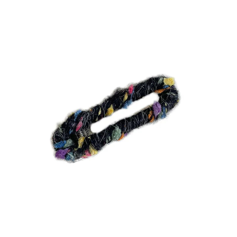 Colorful Polka Dot Plush Hair Clip Autumn and Winter Duckbill Clip Seamless Bangs Clip Korean Fashion Women Girls Style Headwear Quake