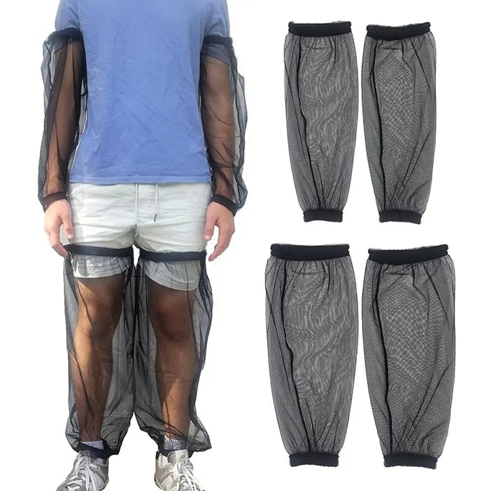 New Breathable Mosquito Arm Sleeves Mesh Lightweight Leg Sleeves Anti-mosquito Camping Quake