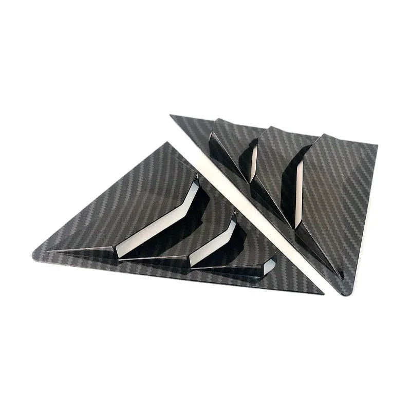 For Toyota Mark X Reiz 2005-2017 Car Rear Louver Window Side Shutter Cover Trim Sticker Vent Scoop ABS Carbon Fiber Accessories Quake
