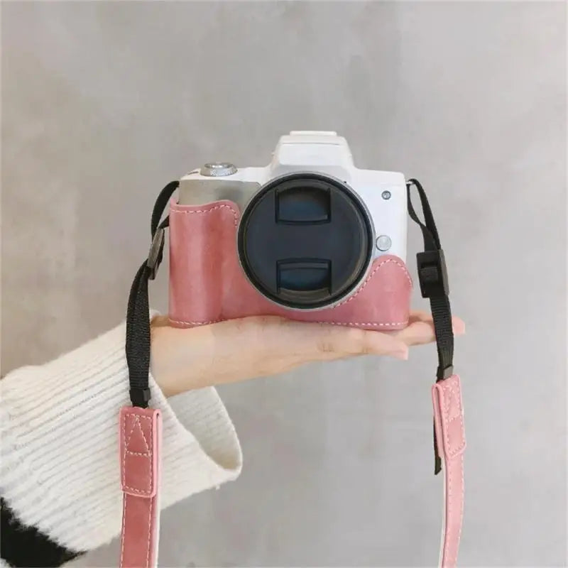 Protective PU Leather Half Cemara Case Base with Plushie Interior and Tripod Mount Easy Access K1KF Quake