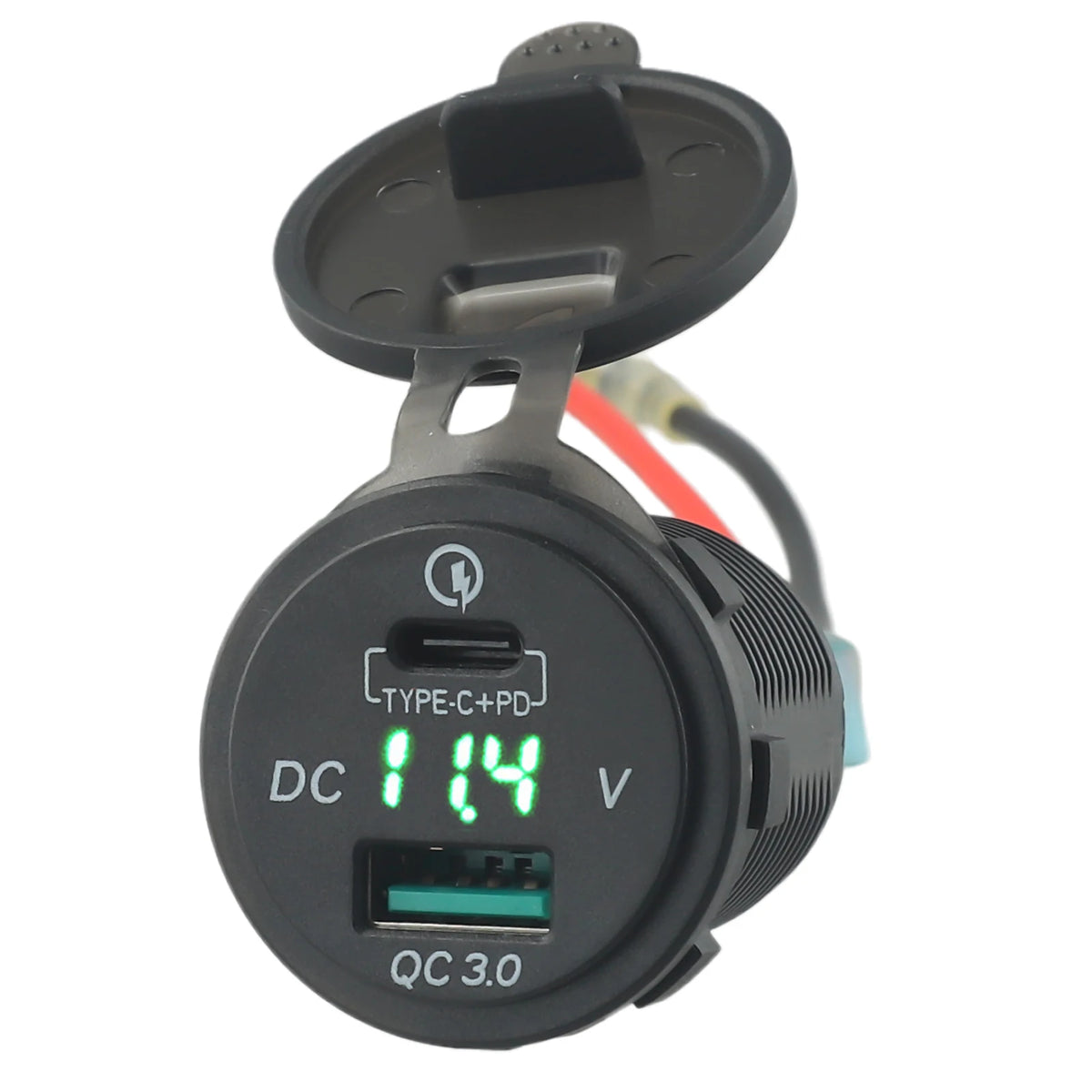 1x Motorcycle TYPE-C USB QC3.0 Fast Charger Relay For Versys650 VersysX300 Ninja400 650 Motorbike Battery Charger Electric Relay Quake