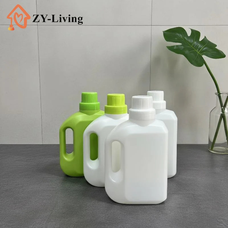 500ml PE Plastic Empty Bottle With Handle Screw Cap Liquid Fertilizer Laundry Detergent Refillable Jar Quake