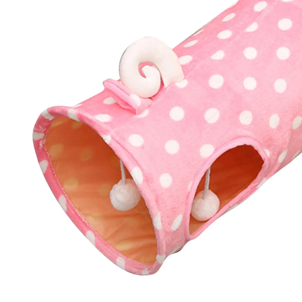 Funny Cat Kitten Folding Tunnel Training Peepholes Play Fun Toy Interactive Quake