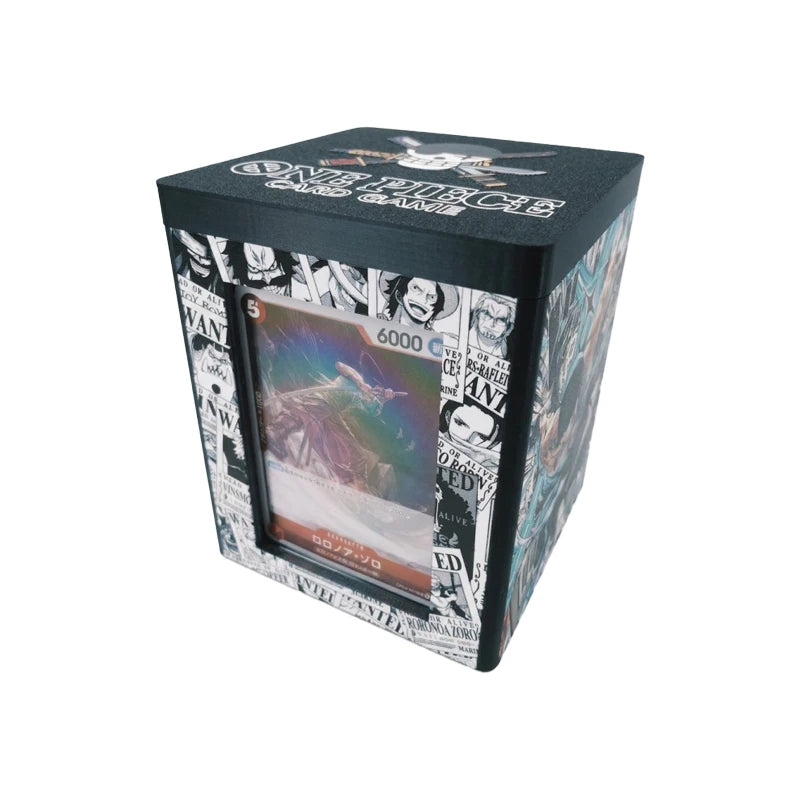 New One Piece Zoro 3D Printed Card Storage Box Large Capacity Deck Holder Desktop Decor Organizer Anime Exquisite Gift for Fans Quake A