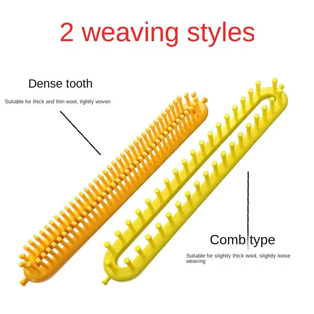 Gift Plastic Weaving Loom Knitting Kit DIY Handmade Craft DIY Machine Sewing Tools Rectangle Braiding Tool Women Quake