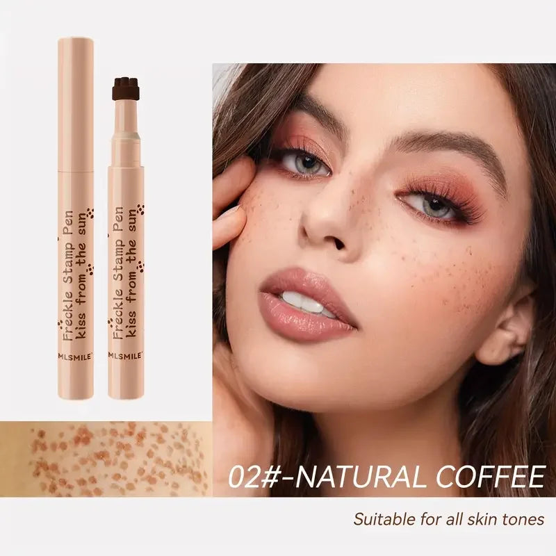 Waterproof Freckles Stamp Pen Long-lasting and Natural Fake Freckles Makeup Dot Spot Pen,Women Freckle Pen for all Skin Tones Quake 02