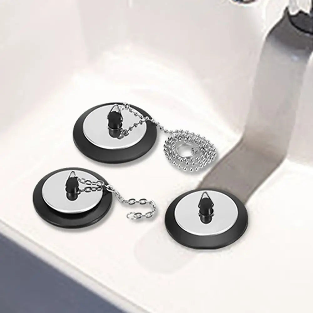 1Pcs Durable Rubber Tub Stopper Universal Silicone Bath Tub Drain With Hanging Ring With Chain Bathtub Plug Bathtub Accessories Quake