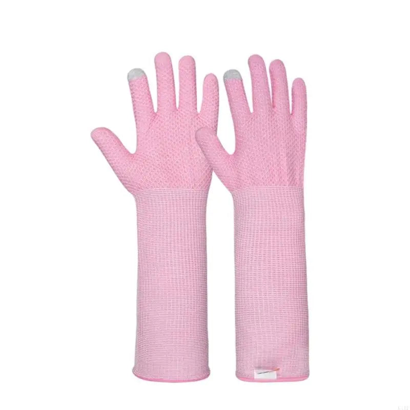 Cut Resistant Pet Handling Gloves with Extended Forearm Coverage, Phone Use Fingers for Grooming and Daily Animal Care K1KF Quake 35cm CN