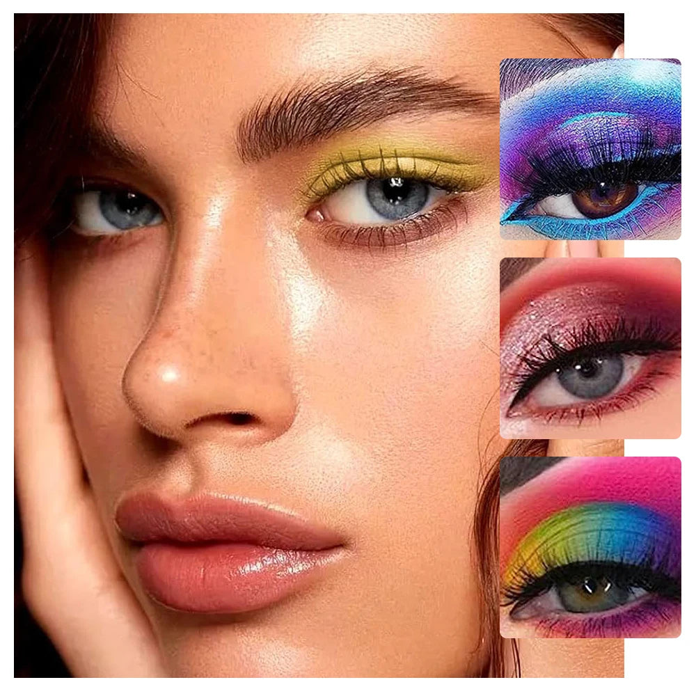 VERONNI 65 Colors High Pigment Eyeshadow Palette Long Lasting Easy Makeup Pearl Brown Eyeshadow Palette, Pink Eyeshadow Palette Quake