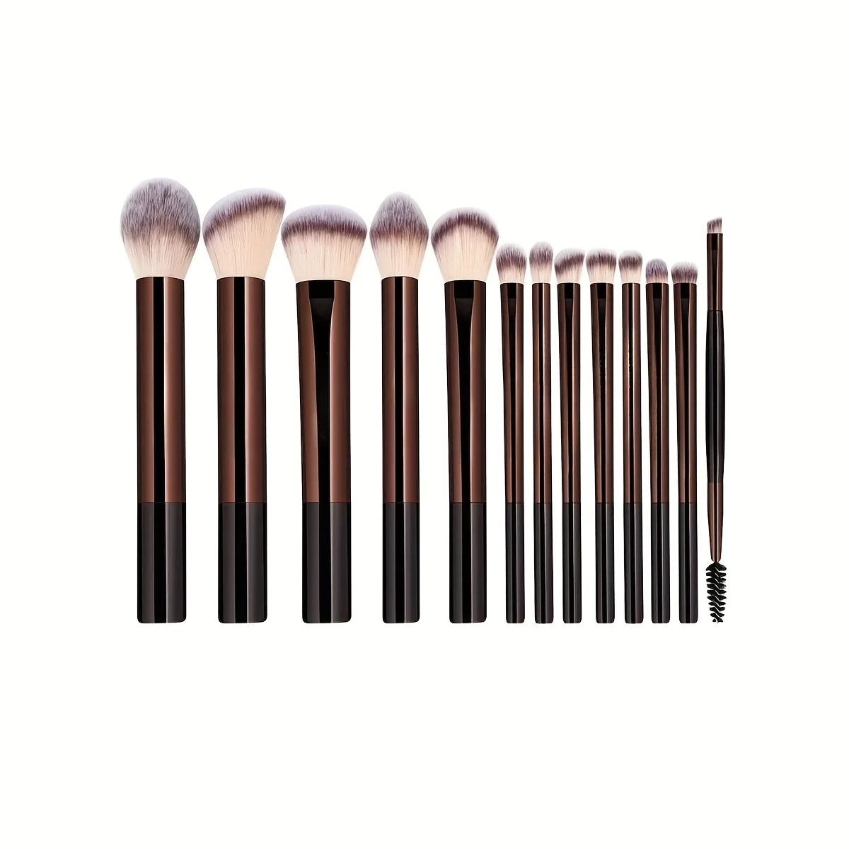 Professional Makeup Brush Set with Aluminum Handles and Soft Synthetic Bristles for Foundation, Powder, Blush, Contour, Eyeshado Quake 13 Pcs