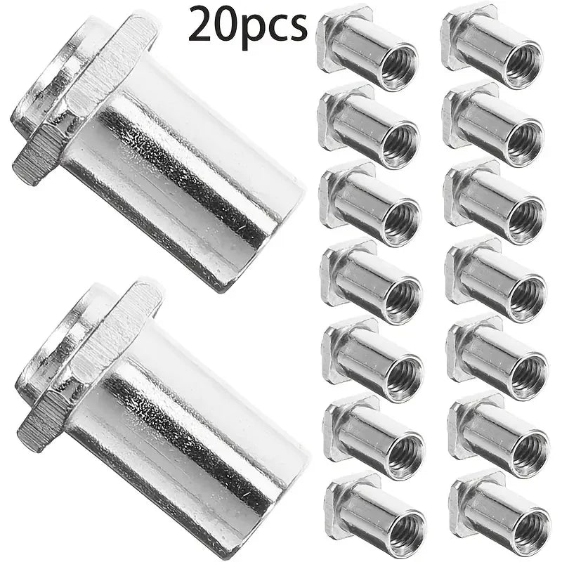 20pcs Tom Drums Screws Nut Drum Part Inner 5MM/6MM Practical Drum Set Easy to Install Durable Replacement Accessories Quake