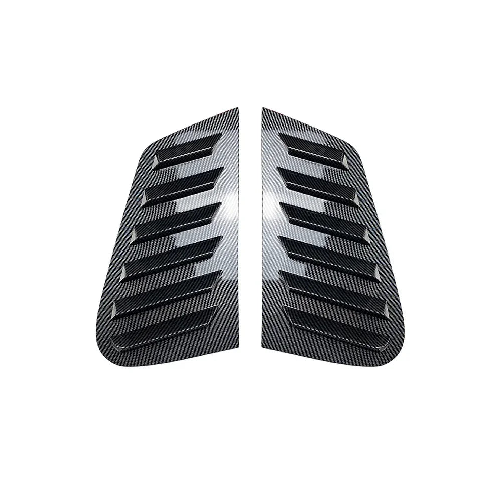 For Volkswagen VW Polo 5-Door Hatchback MK4 9N 2002-2008 Car Rear Louver Window Side Shutter Cover Trim Sticker Vent Scoop ABS Quake Carbon