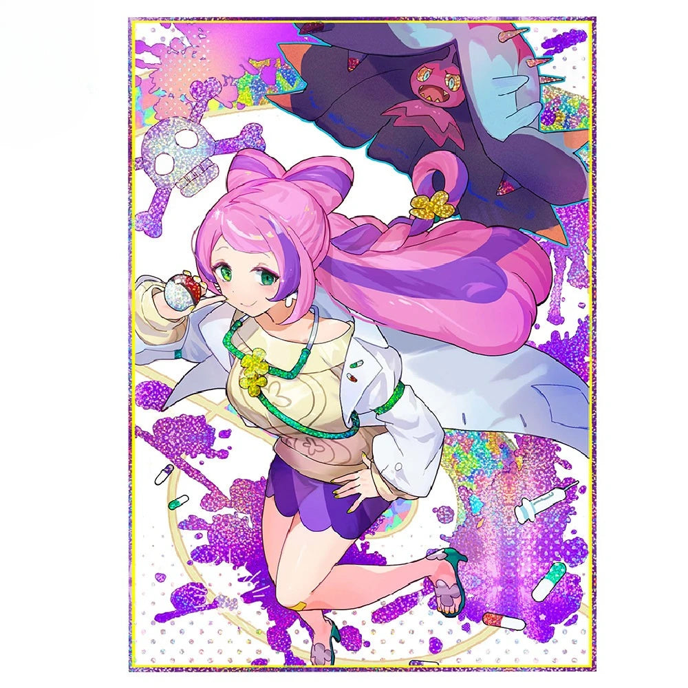 New Hot 13 Styles Pkm TCG Card Sleeves 66x91mm Lillie Marnie Iono Gloria Smooth Feel Protective Sleeves Game Card Accessories Quake mms 100pcs