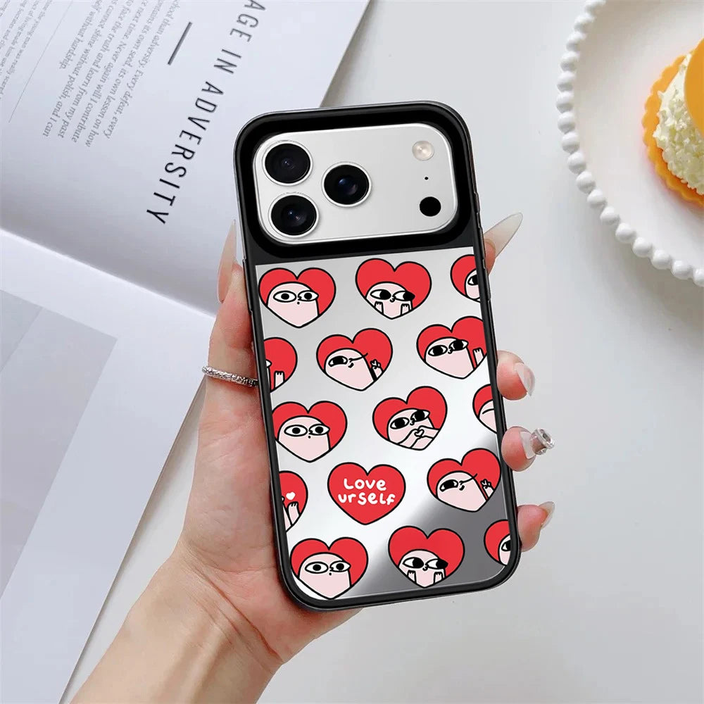 6090447 Mirror Surface Magnetic Phone Case Cover for IPhone 13 14 15 16 17 18 Pro Max Case Multicolor Quake