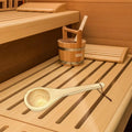 Durable Spruce Wooden Sauna Ladle Scoop with Hanging Rope for Home Spa Public Steam Room Use Quake Default Title