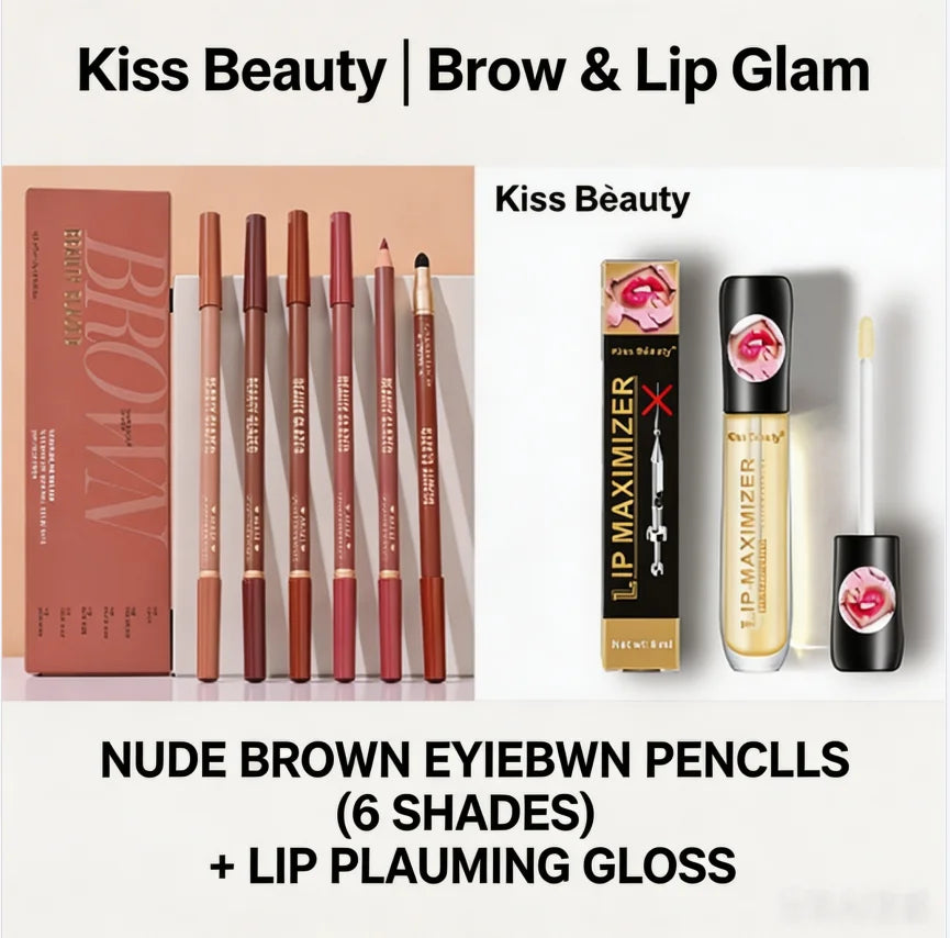 Waterproof Lip Liner And Clear Lip Gloss Kit Plumping Shine Graduation Gift for Students Grad Season Present with Long-Lasting M Quake