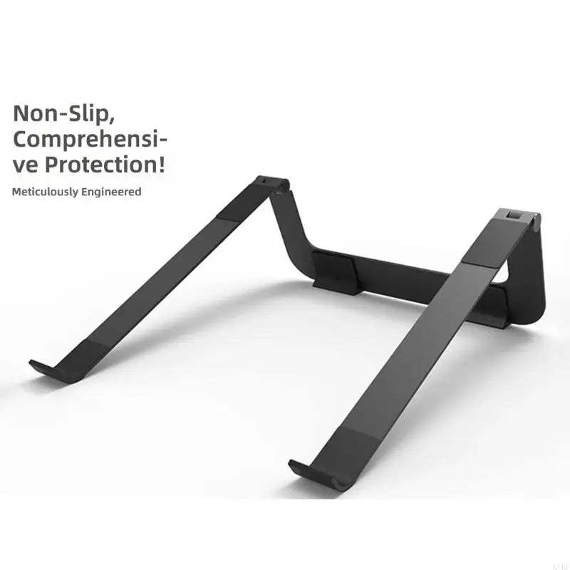 Laptop Stand for Desk with Hinged Folding Frame, Carbon Steel Notebook Holder and Open Lower Clearance for Office Study K1KF Quake
