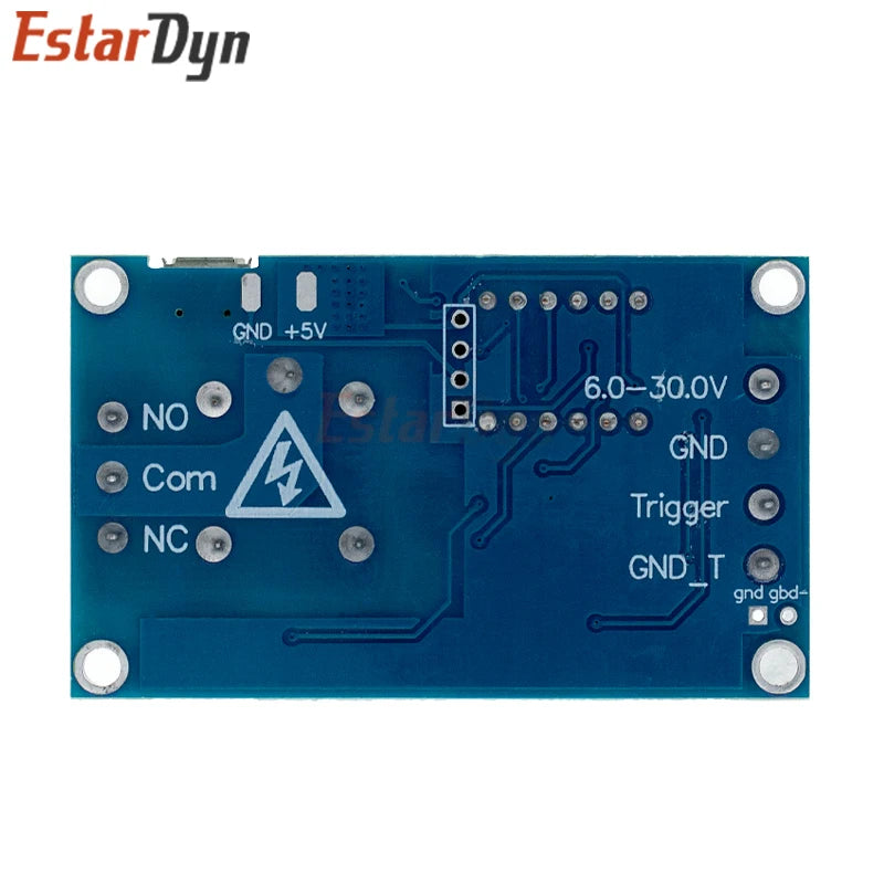 6-30V Relay Module Switch Trigger Time Delay Circuit Timer Cycle Adjustable Trigger OFF / ON Switch Timing Cycle for Quake