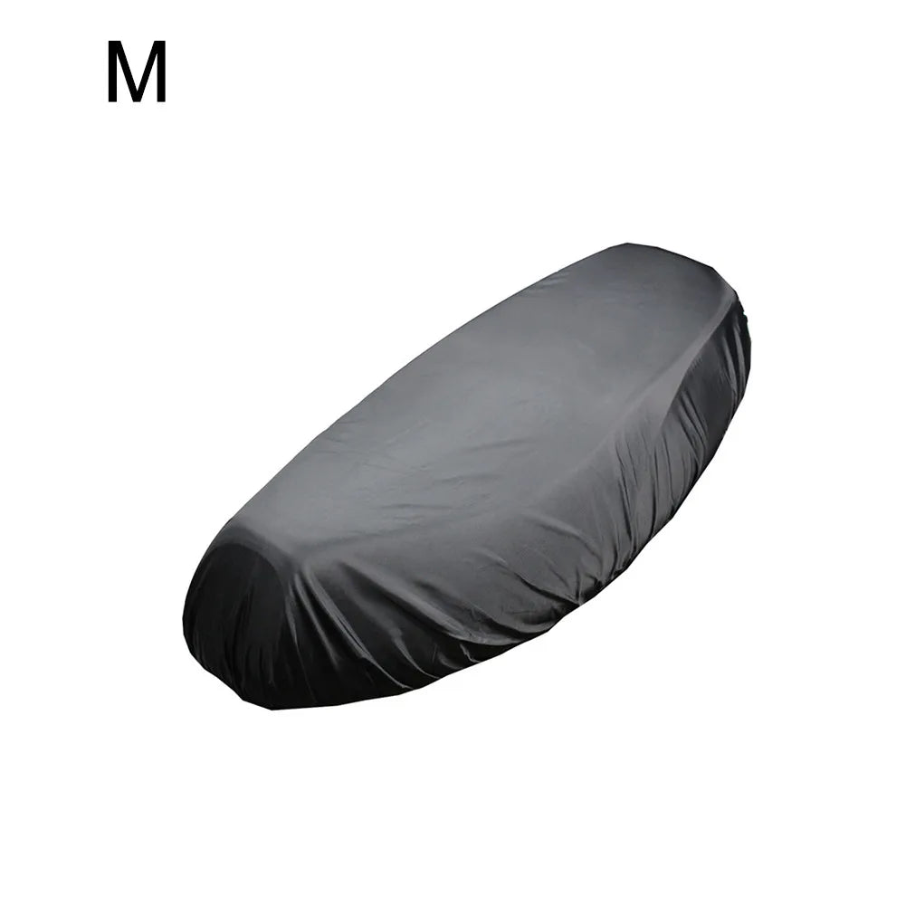 Motorcycle Rain Seat Cover Universal Flexible Waterproof Saddle Cover Black Seat Cover Rain Resistant Car Seat Protective Cover Quake M