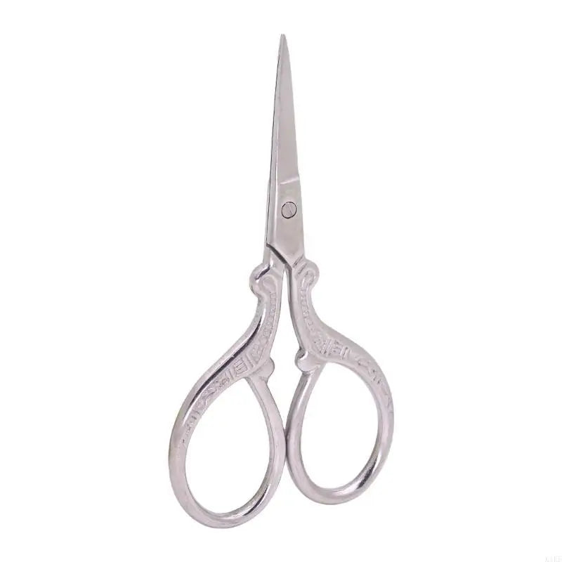 Small Embroidery Scissors Stainless Steel Scissors with Ergonomic Handle For Sewing Needlework Fabric Paper Cutting K1KF Quake bright silver China Mainland