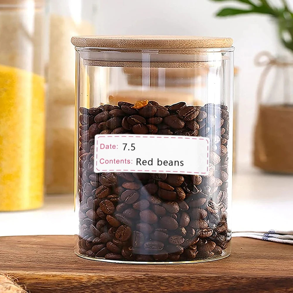 125pcs/roll Blank Date Writable Label Sticker Kitchen Refrigerator Food Storage Classification Labels for Container Jar Mark Tag Quake