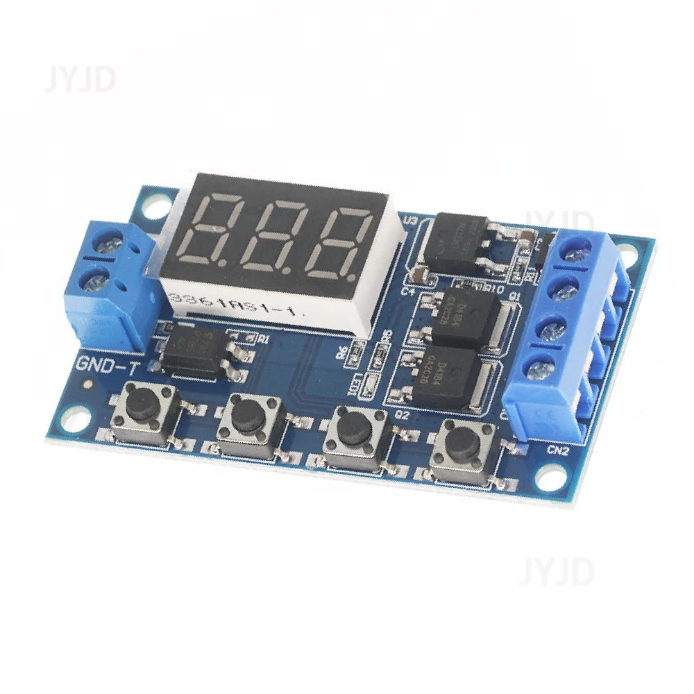 DC 5V-36V Trigger Cycle Delay Timer Switch Turn On Off Relay Module with LED Display Adjustable Timer Module Quake 1pcs