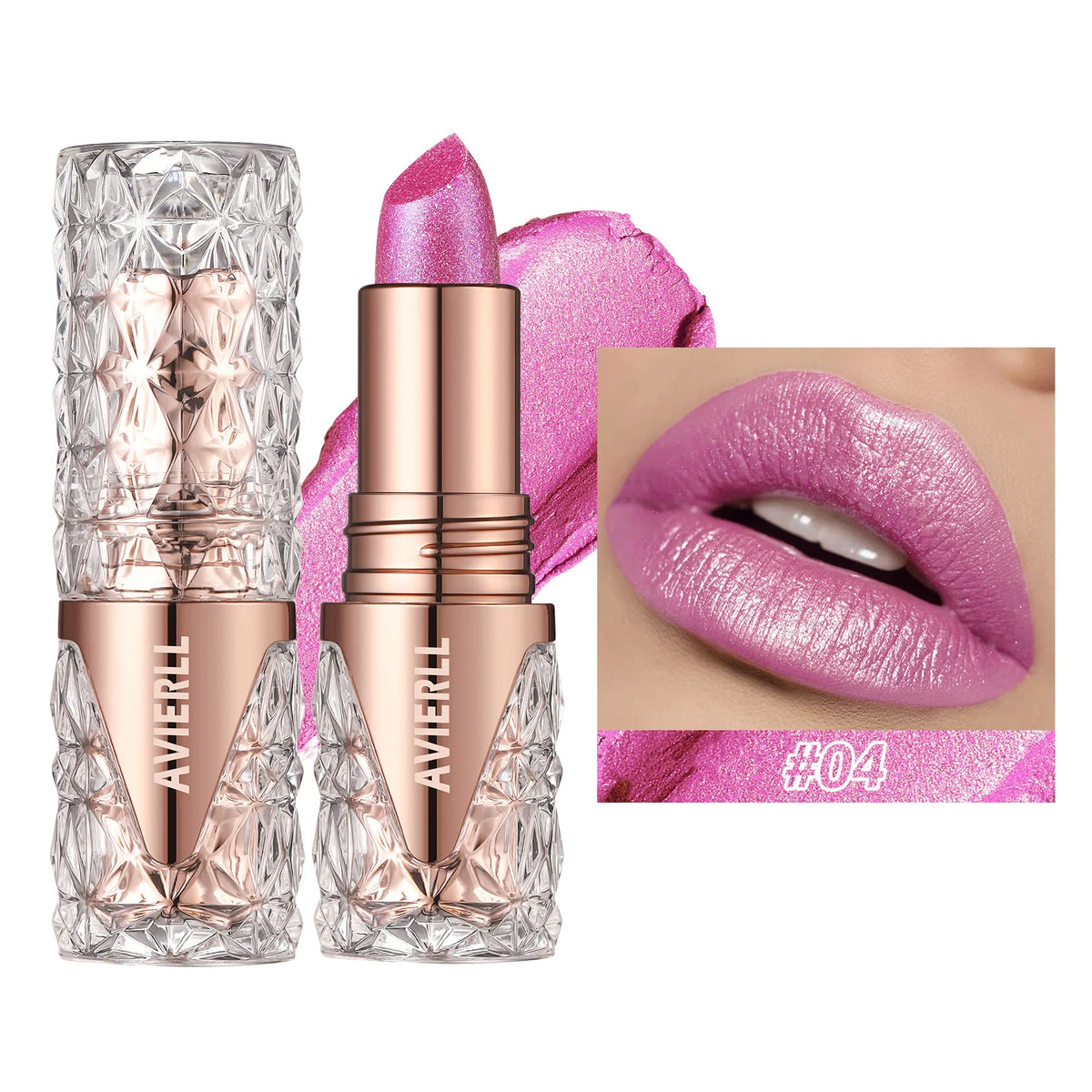 Waterproof Lipstick, Long Lasting, Shining, Glitter, Pearly Lip Gloss, Moisturizing, Non-Stick Cup Quake 04