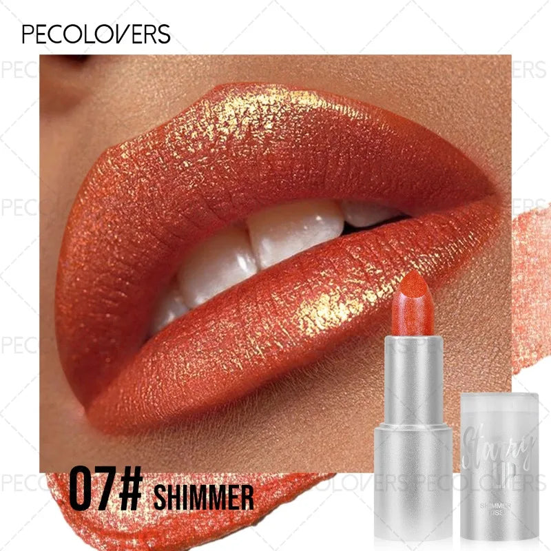 1PC Glitter Lipstick, Shiny and Charming Lips, Waterproof and Sweatproof, Suitable for Festival Makeup, Lip Cosmetics Quake 07