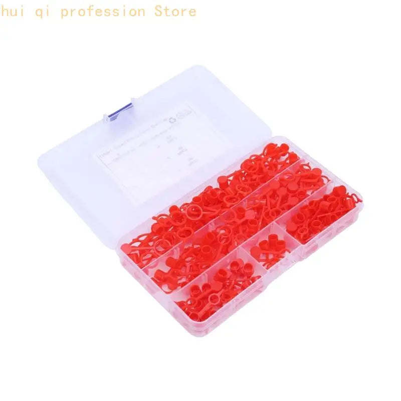 Red Grease Zerk Fitting Dust Cap Set for Routine Maintenance Tasks H8WE Quake