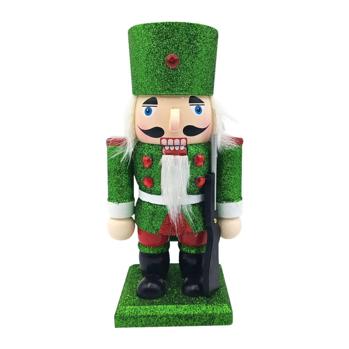 Nutcracker Figurine Traditional Wooden Nutcracker for Holiday Tables Festive Quake Style C