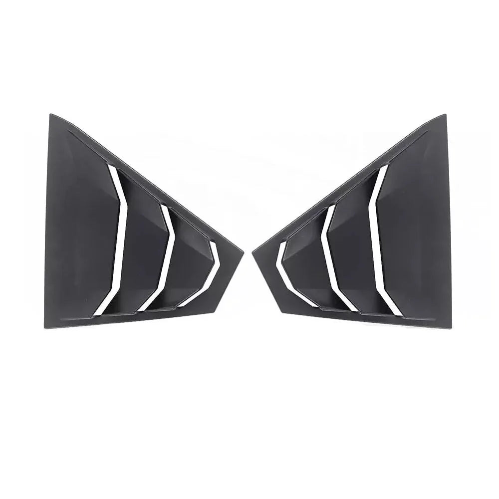 For Nissan Altima 2019 2020 2021 Car Rear Louver Window Side Shutter Cover Trim Sticker Vent Scoop ABS Carbon Fiber Accessories Quake Matte Black