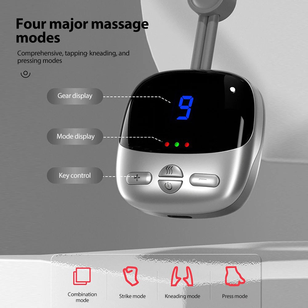 Mini Hanging Neck Massager EMS Muscle Massager Portable Hot Compress Neck and Cervical Spine Massager SPA Relaxation Treatment Quake