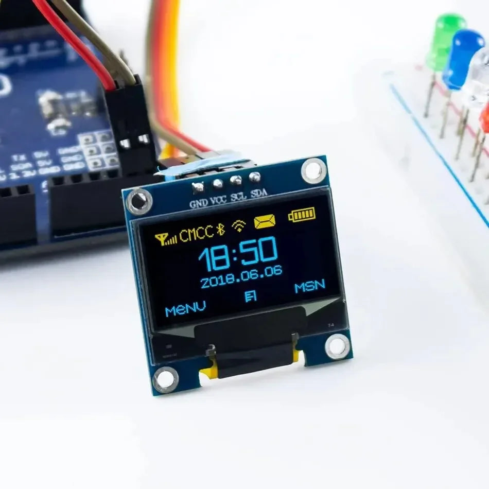 0.96" Inch -OLED Display Screen Module I2C- IIC 128x64 SS - D - 1306 3.3V-5V Blue/blue Yellow/White for Arduino ESP32 ESP8266 Quake