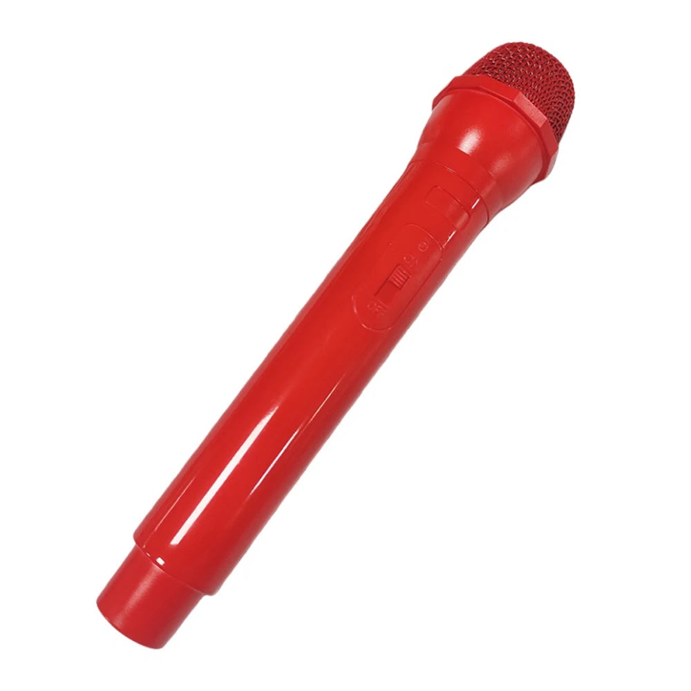 Simulation Microphone Prop,Plastic Realistic Pretend Microphone Prop,Fun Stage Mic Prop for Christmas,Cosplay,Speech,Music Party Quake Red