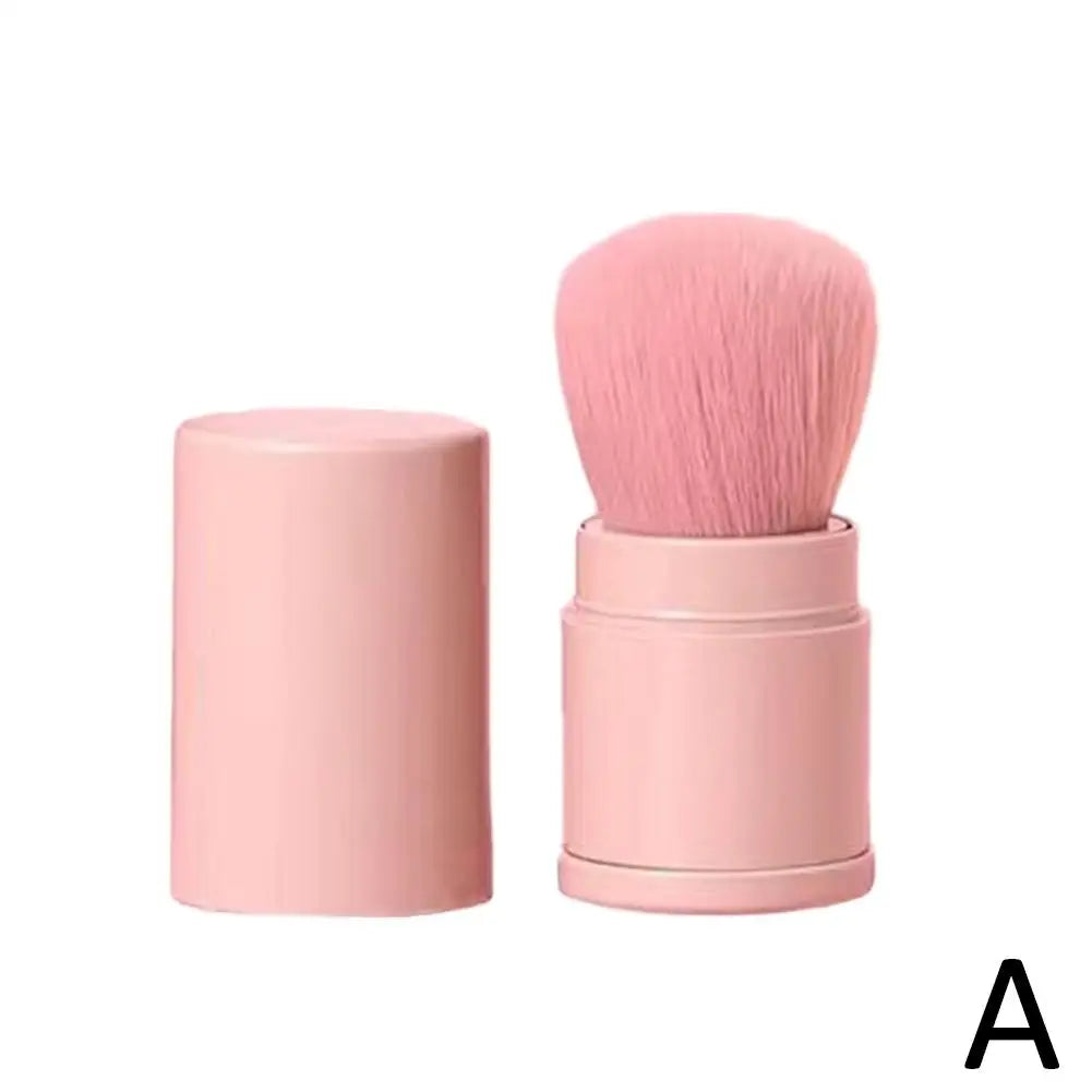 Portable Mini Retractable Blush Brush Soft Loose Powder Foundation Makeup Brush Multi Functional Beauty Makeup Tool Quake A