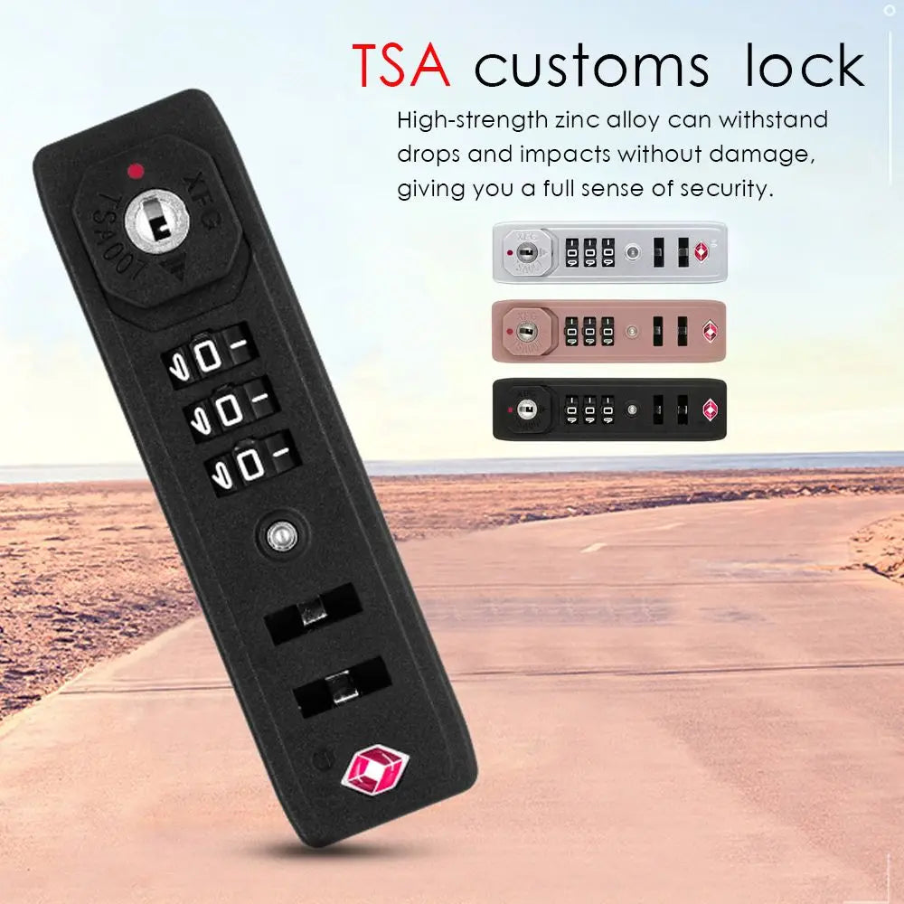 Portable Protection Security Anti-theft Weatherproof 3 Digit Combination Lock TSA Customs Lock TSA007 Safely Code Lock Quake