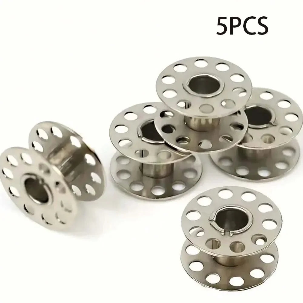 5/12/24PCS Durable Metal Construction for Brother Sewing Machine, Essential Sewing Craft Stainless Sewing Machine Bobbins Steel Quake M495 5PCS