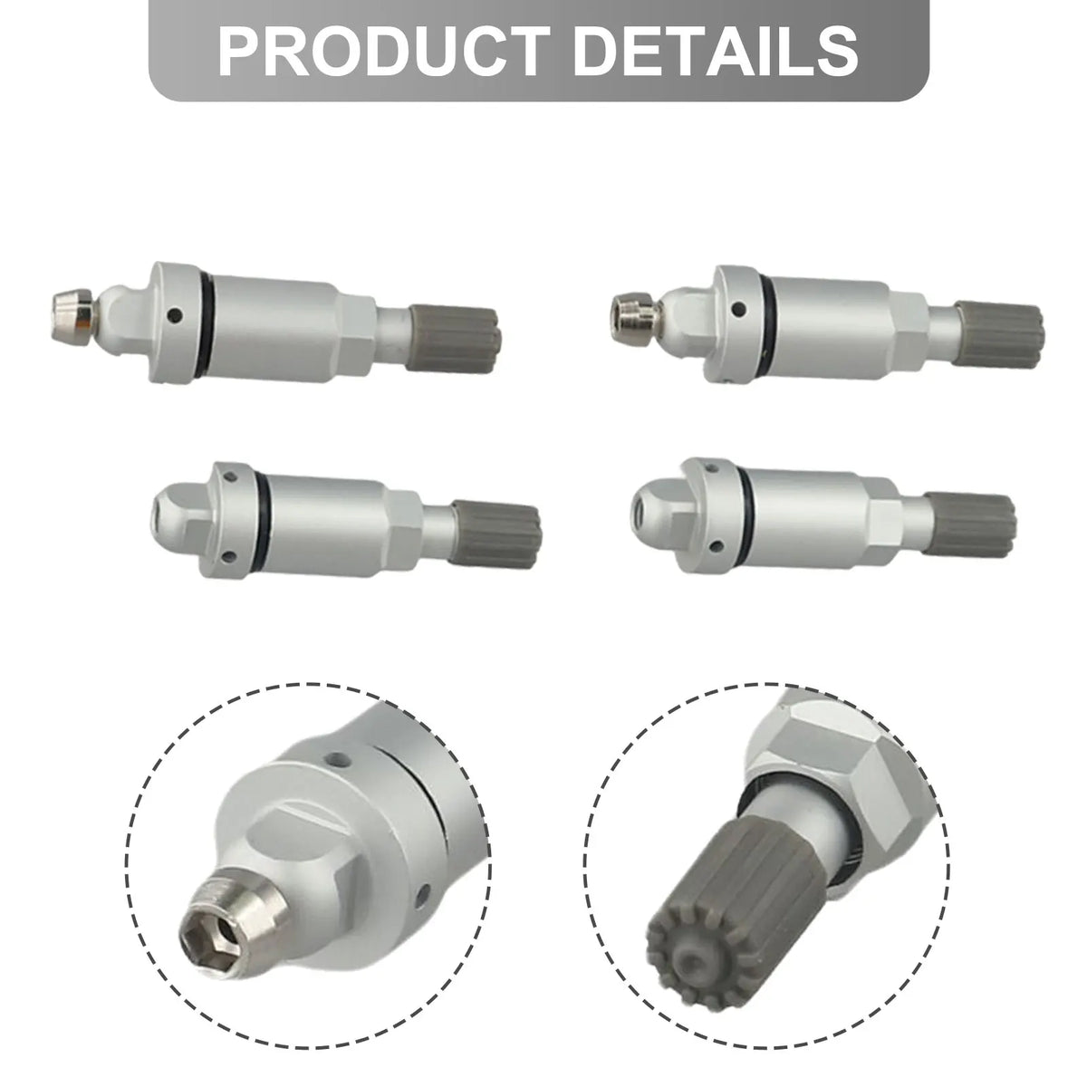 4pcs for tpms Aluminum Valve Stem for service Kits Replacement For Tire Valves For Tesla- Easy Installation Car Accessories Quake