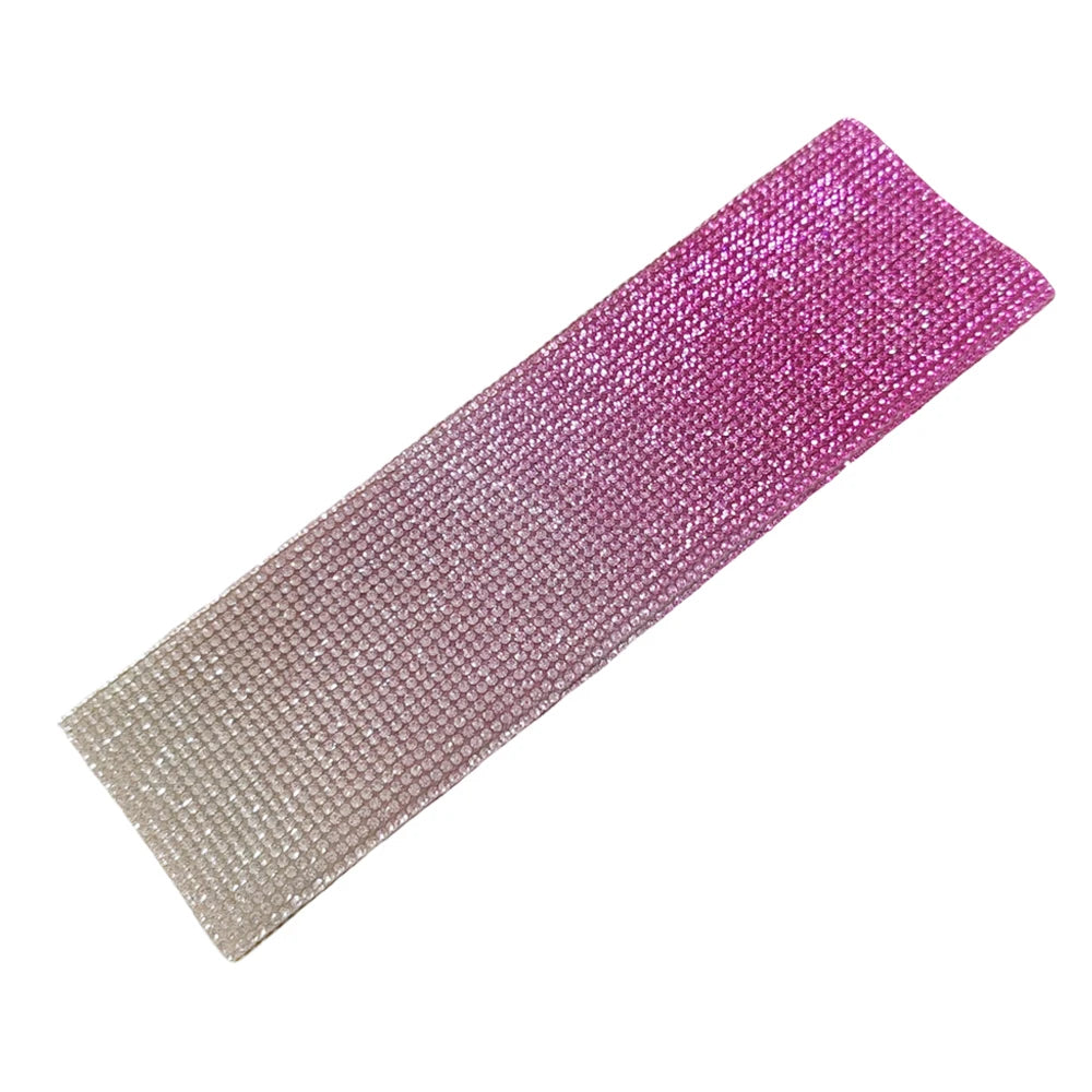 New Rhinestones Microphone Cover,Rhinestones Mic Handle Sleeve, Wireless Microphone Decorative Sleeve for Stage,Party,Wedding Quake fuchsia gradient