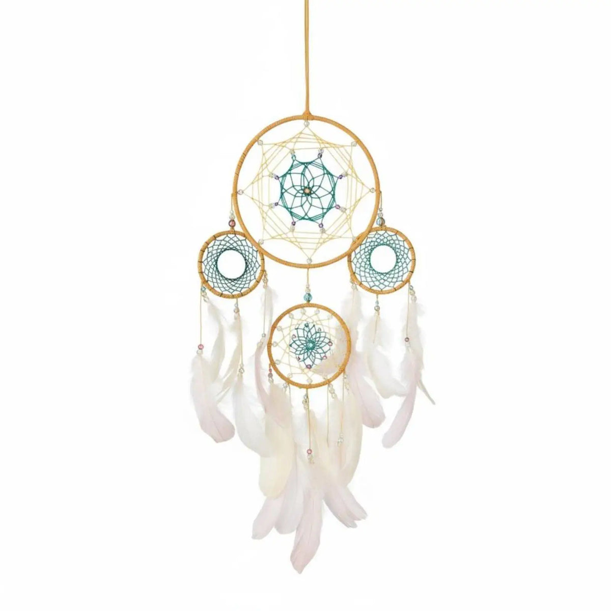 Decorative Velvet Iron Dreamcatcher Wall Hanging Boho Art for Bedroom Living Room Bedside Gift Quake