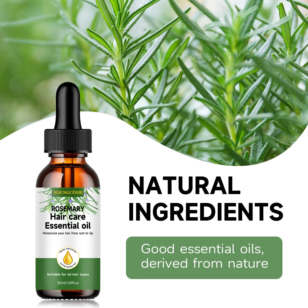 YOUNGCOME Rosemary hair care essential oil,Nourishes Repairs Improves Frizz Prevents Hair Loss Thinning Damaged Hair Care Quake