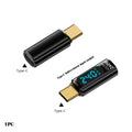 1 PCS Digital LED Display USB 4 Type-C Adapter 8K 60HZ 40Gbps OTG Converter PD 240W Data Transmission USB C Extension Quake Black