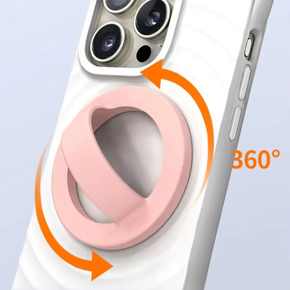 For Magsafe Magnetic Phone Back Grip Anti-fall Metal Plate Ring Finger Ring Holder Creative Strong Adsorption Phone Mount Quake